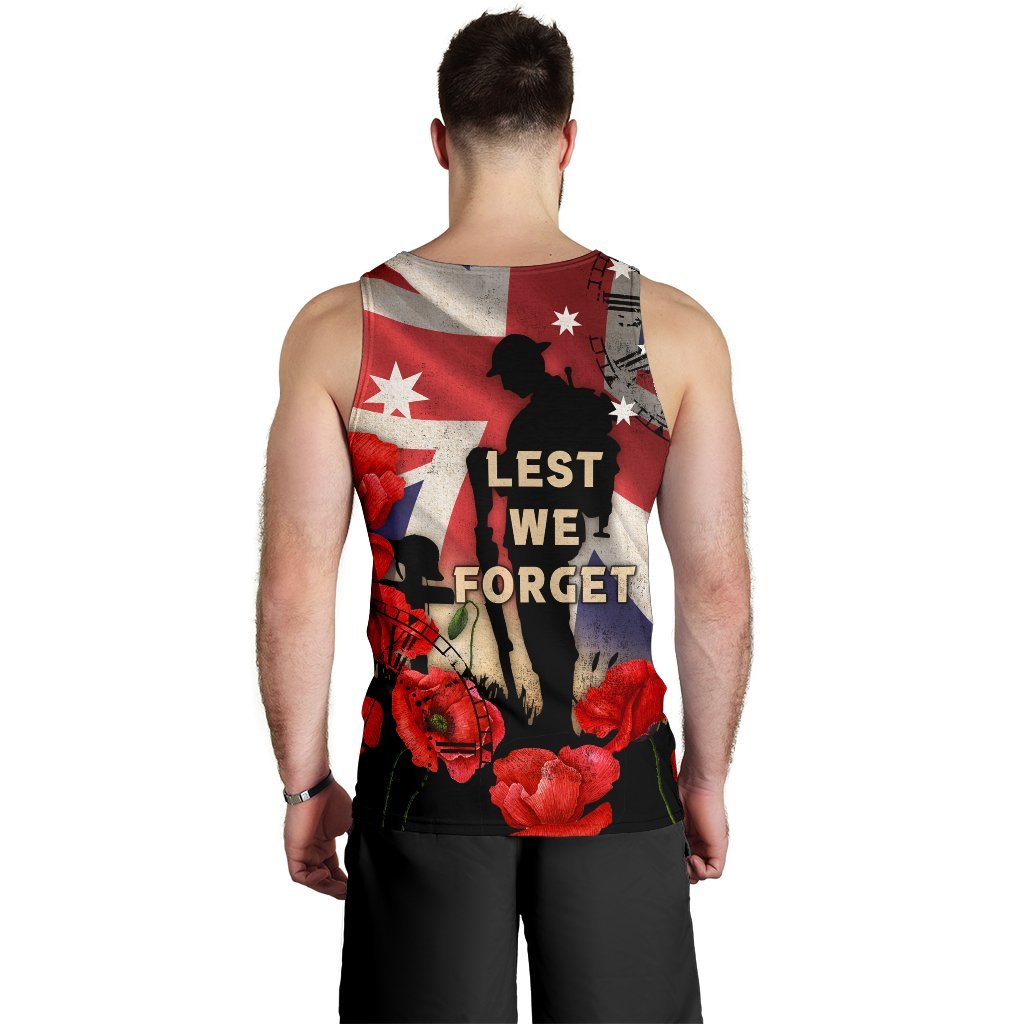 Anzac Men's Tank Top - A Day We Will Never Forget