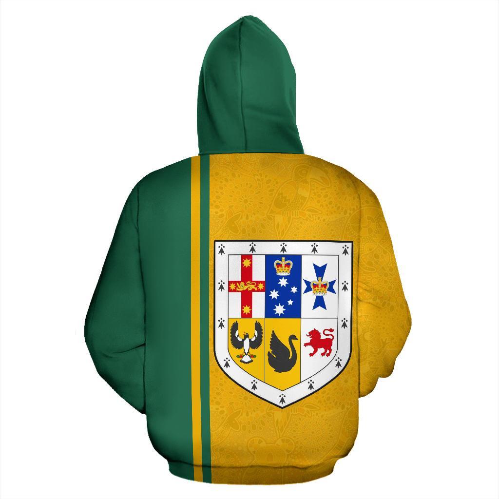 Zip Hoodie - Australian Coat Of Arms Hoodie Straight Version