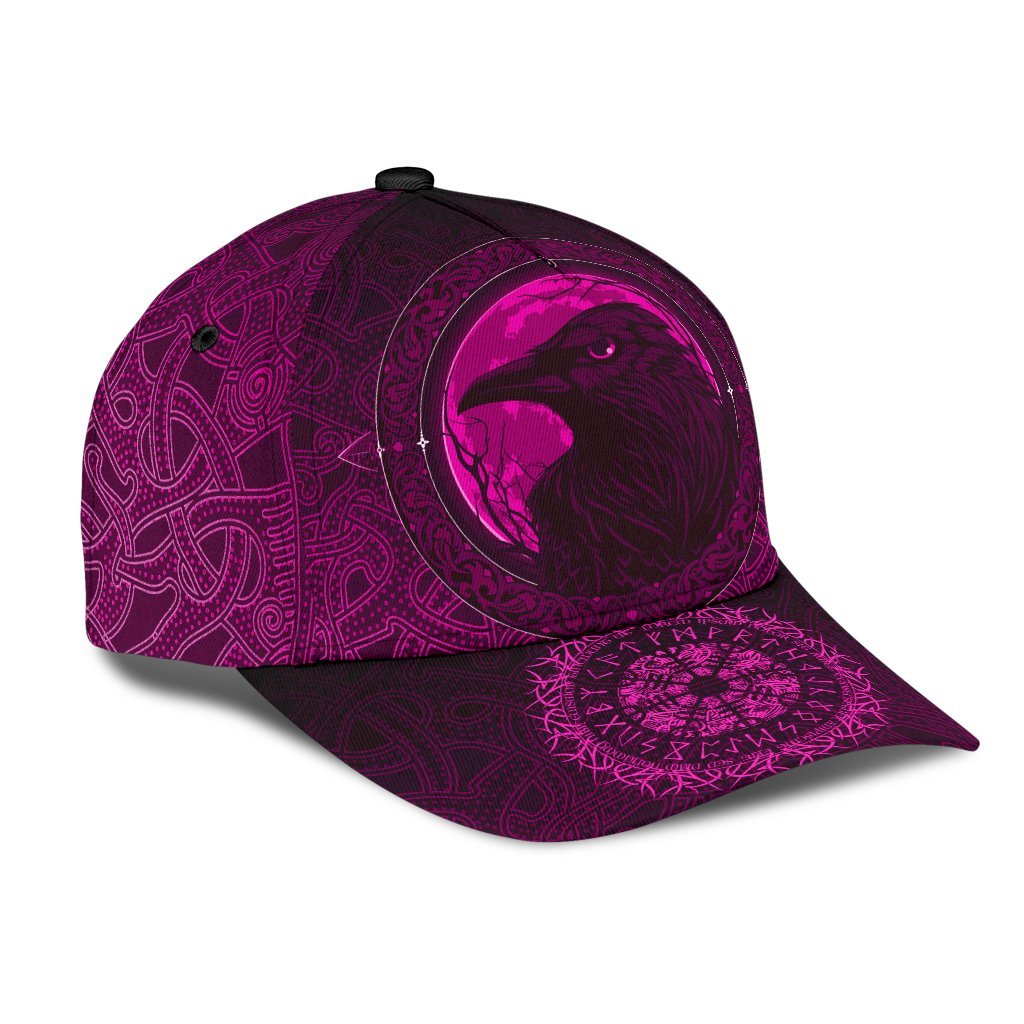 Viking Classic Cap Ethnic Odin Raven Pink