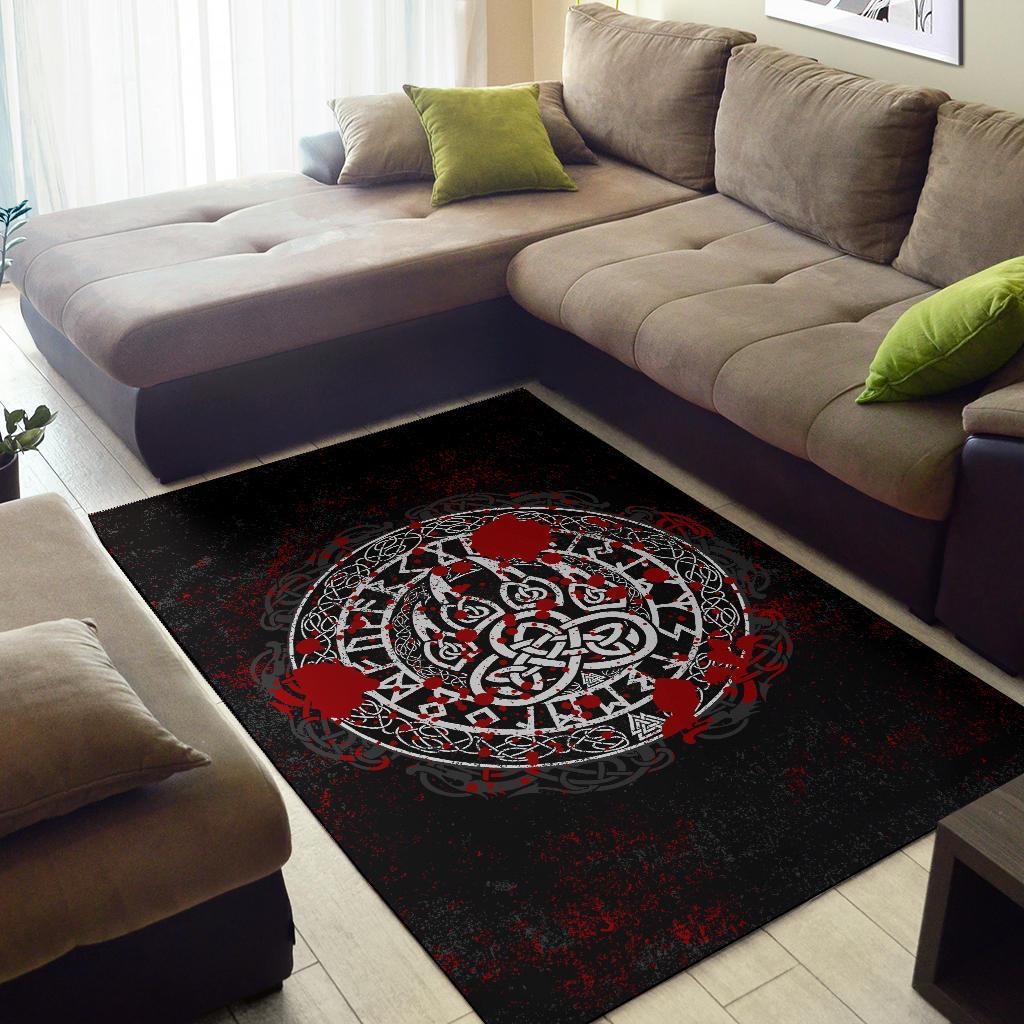 Viking Area Rug Viking Bear Claws Blood Tattoo