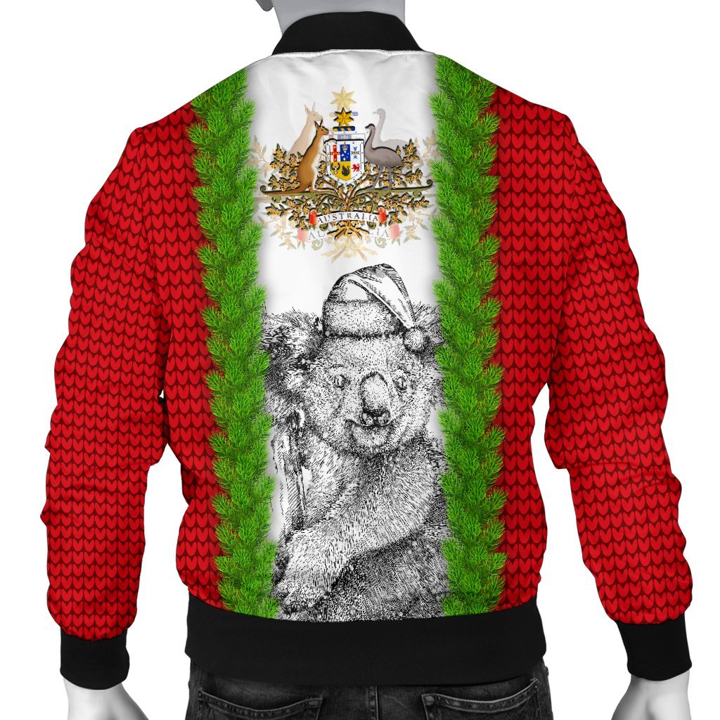 (Custom) Australia Christmas Men Bomber Jacket - Merry Christmas Koala