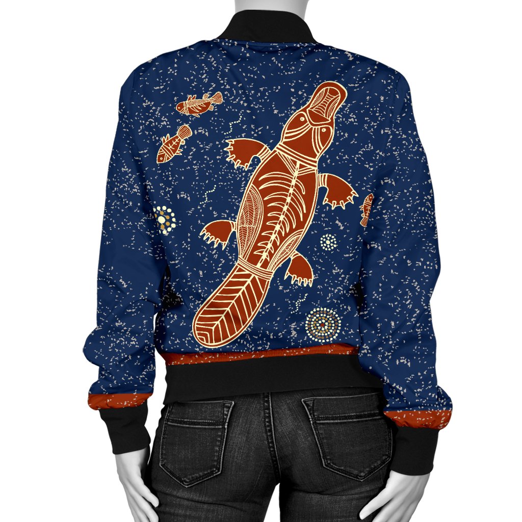 Bomber Jacket - Platypus Jacket Aboriginal Patterns