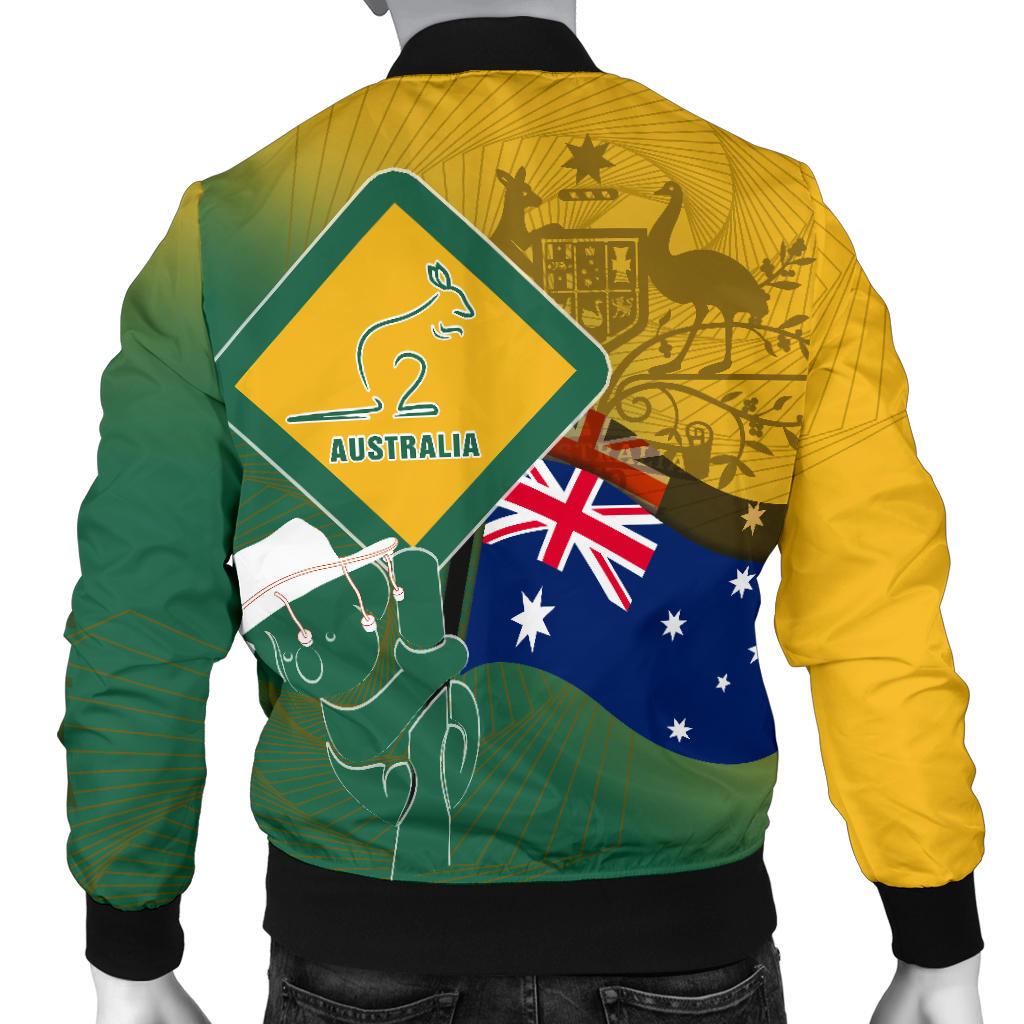 Bomber Jacket- Aus Flag and Coat Of Arms Jacket Kangaroo and Koala Sign