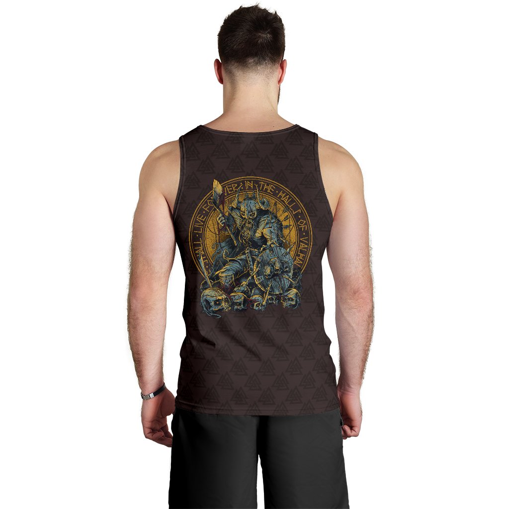 Viking Men's Tank Top Warrior Viking Shield Skull