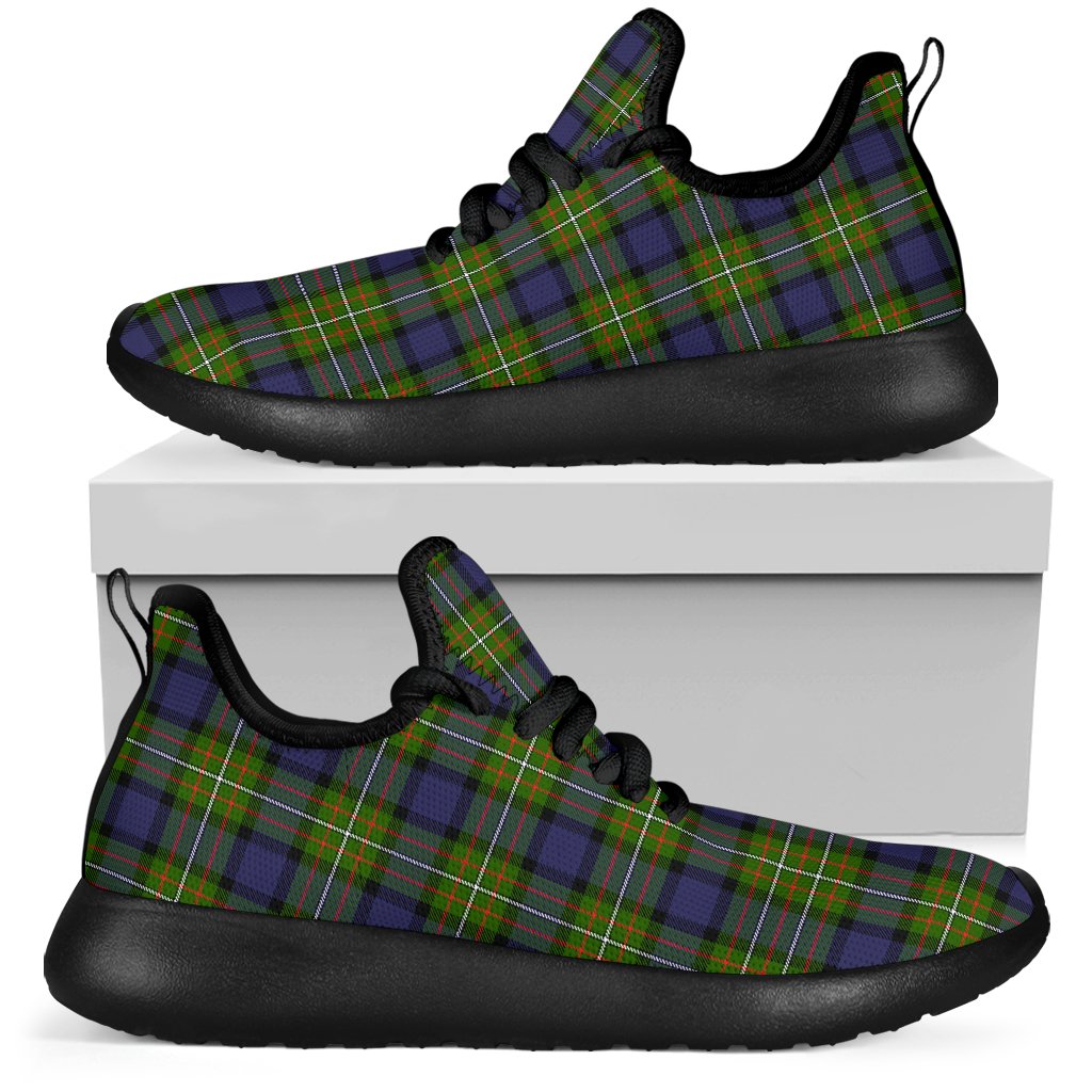 Fergusson Modern Tartan Plaid Mesh Knit Sneakers