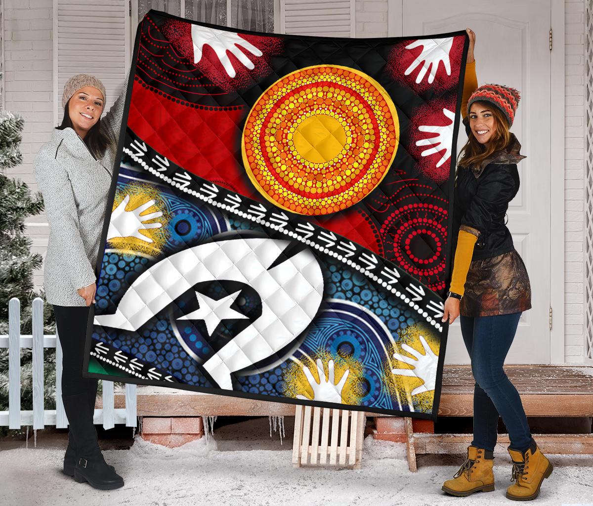 Premium Quilt - Australian NAIDOC Aboriginal and Torres Strait Islands Flags