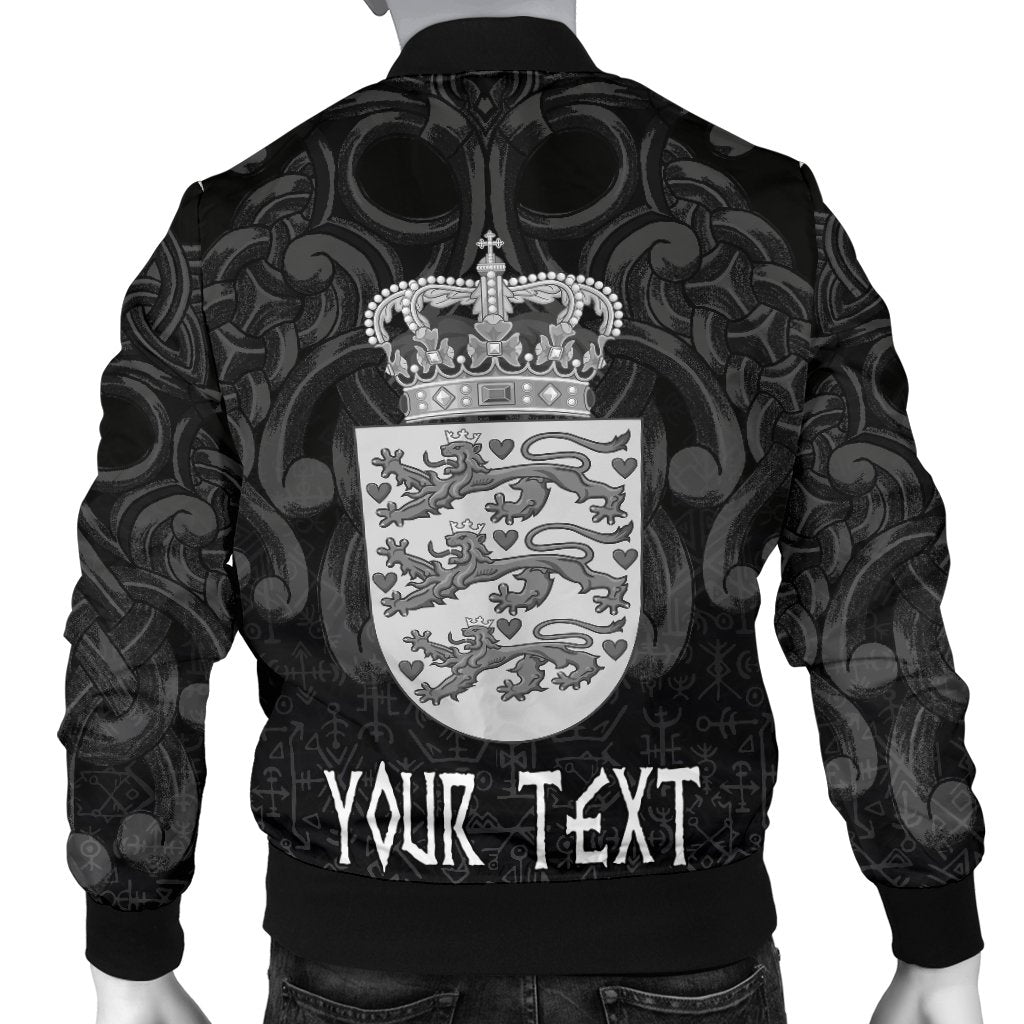 Custom Viking Bomber Jacket Denmark Odin and Drakkar