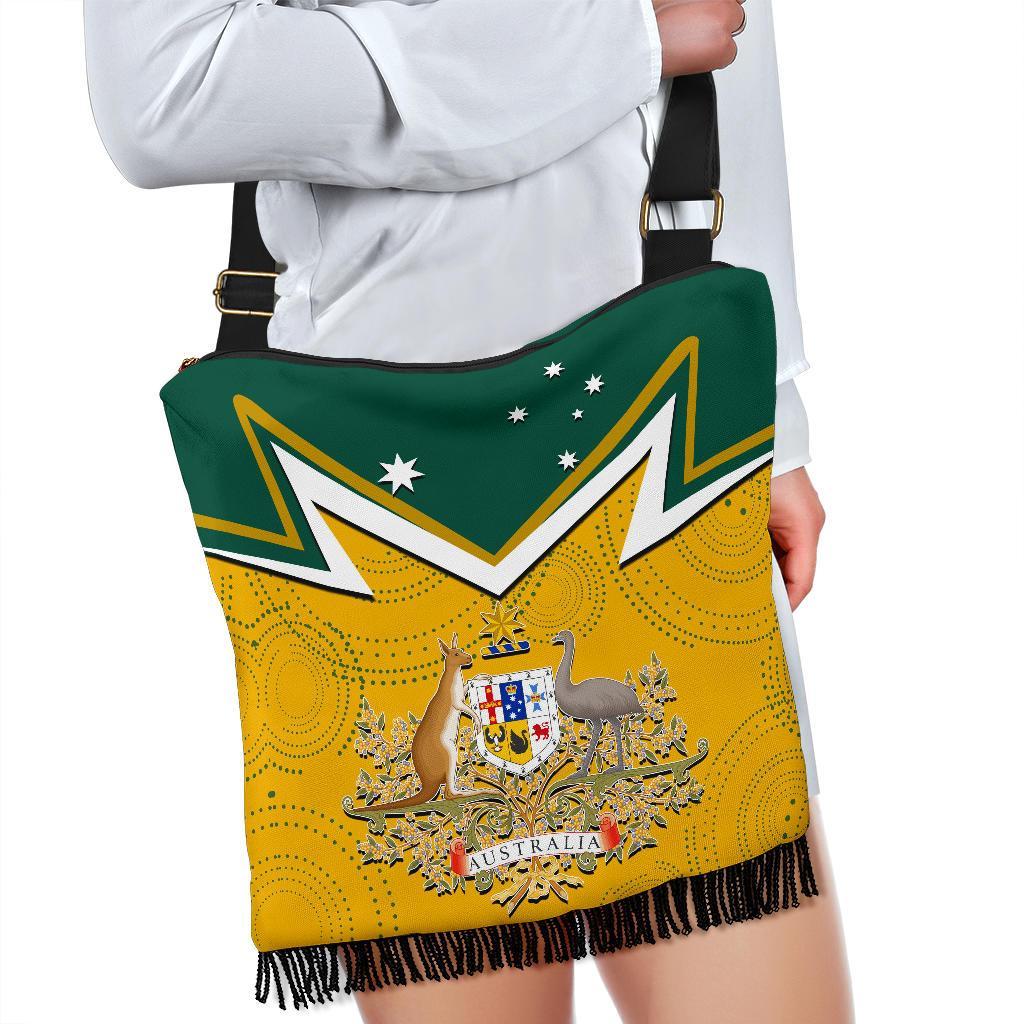 Boho Handbag - Australian Coat Of Arms National Color