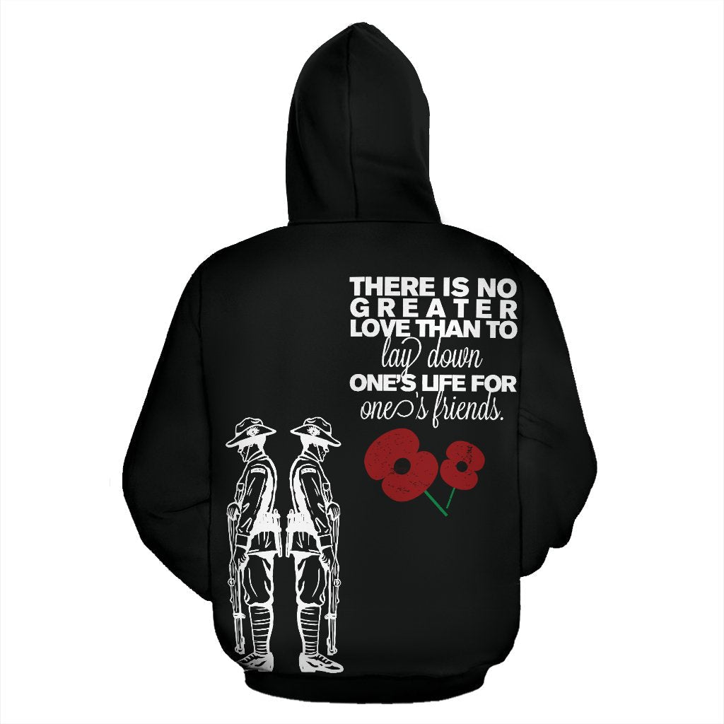 New Zealand Zip Hoodie - Anzac Day Lest We Forget