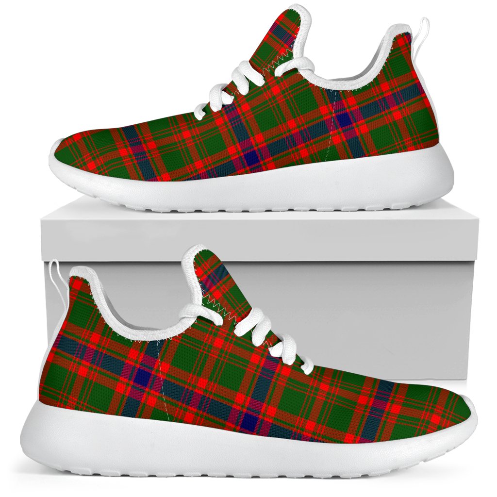 Nithsdale District Tartan Plaid Mesh Knit Sneakers