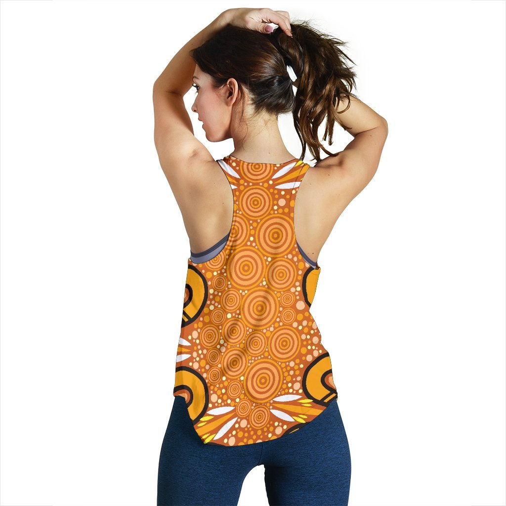 Aboriginal Women's Racerback Tank - Indigenous Art Patterns Ver03