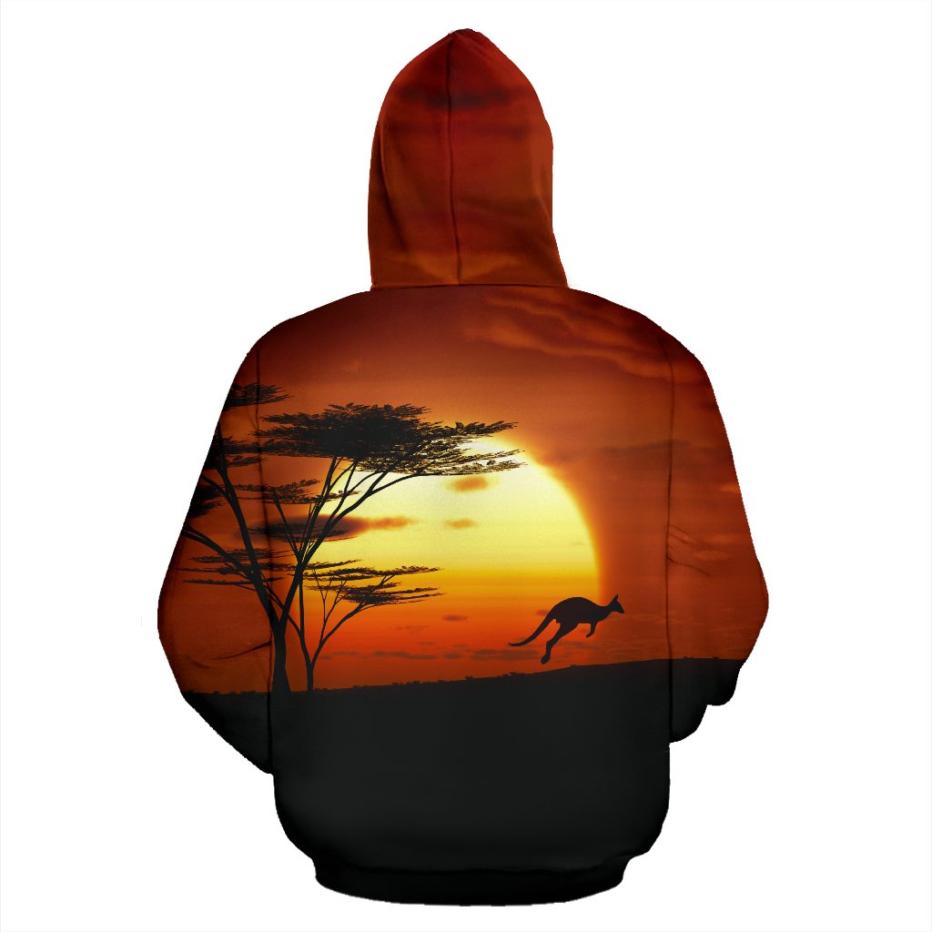 Zip Hoodie - Kangaroo Hoodie Sunset Ver01 - All Over Print