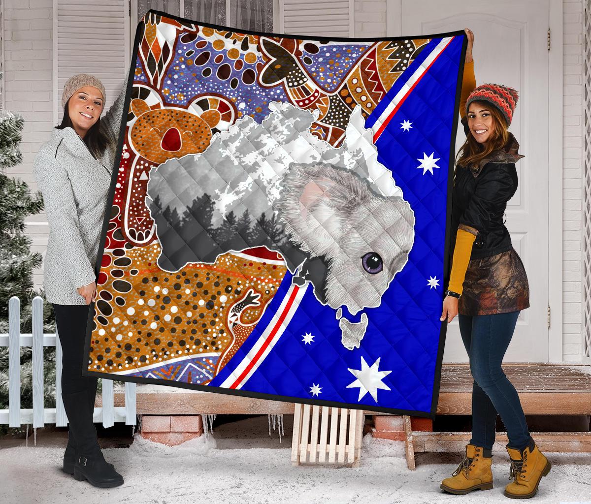 Aboriginal Premium Quilt - Indigenous Koala