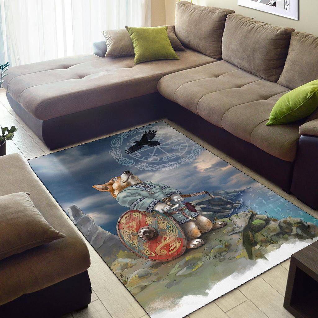 Viking Area Rug Corgi