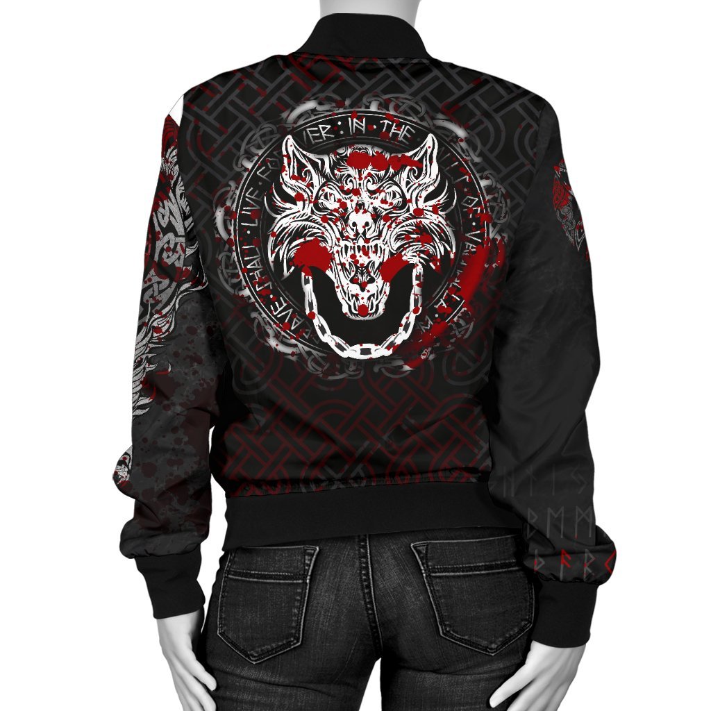 Viking Bomber Jacket Fenrir Viking Blood 3D Style Ver01