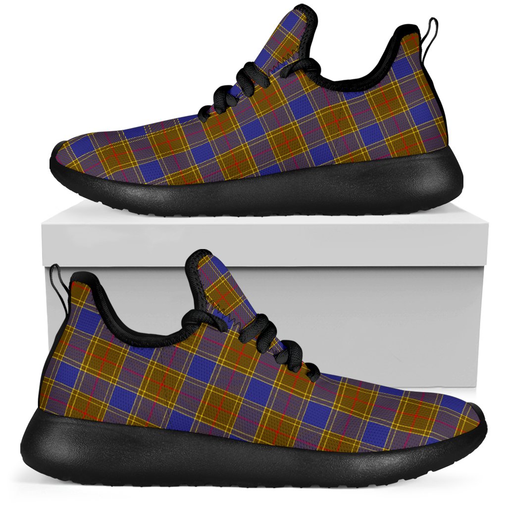 Balfour Modern Tartan Plaid Mesh Knit Sneakers