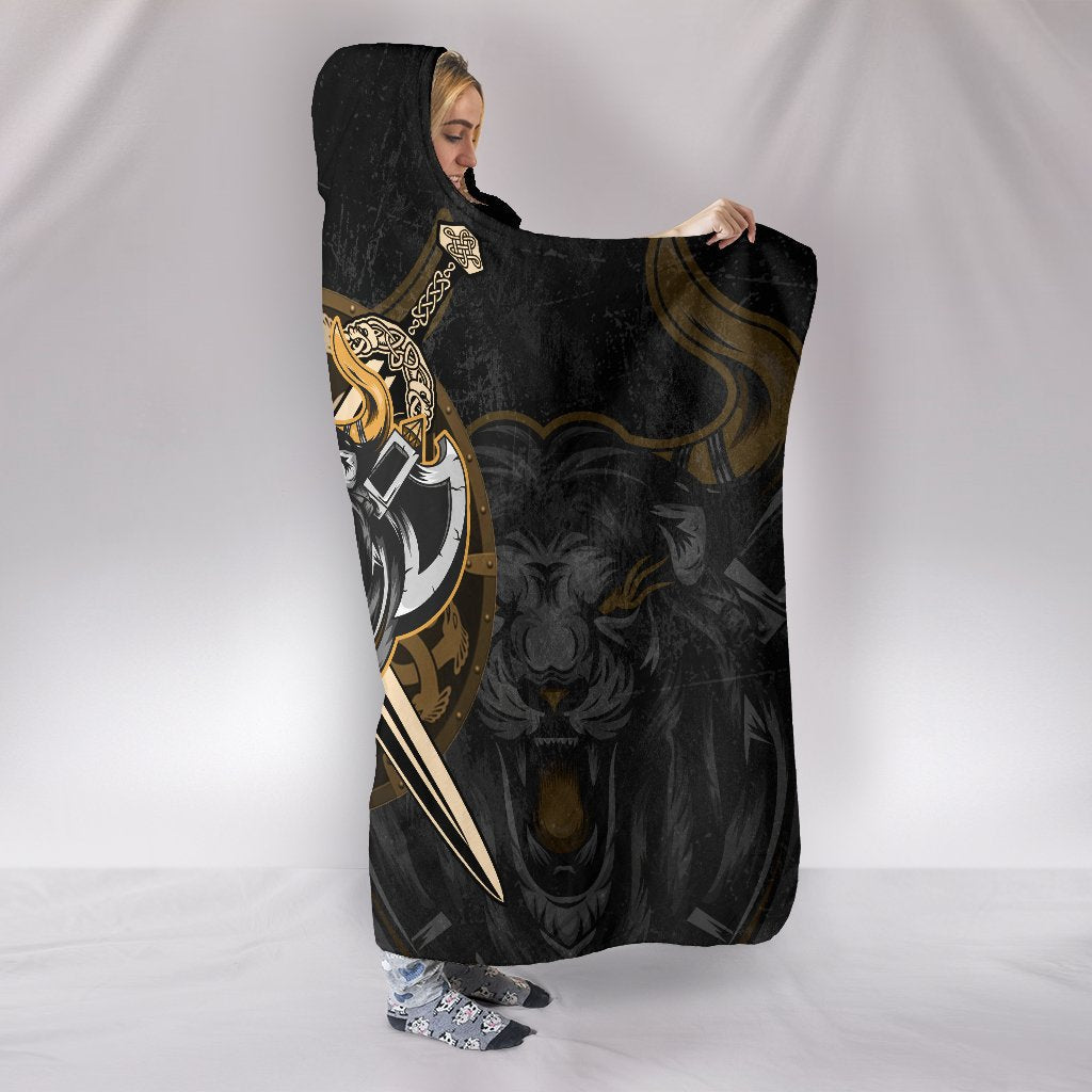 Viking Hooded Blanket Lion