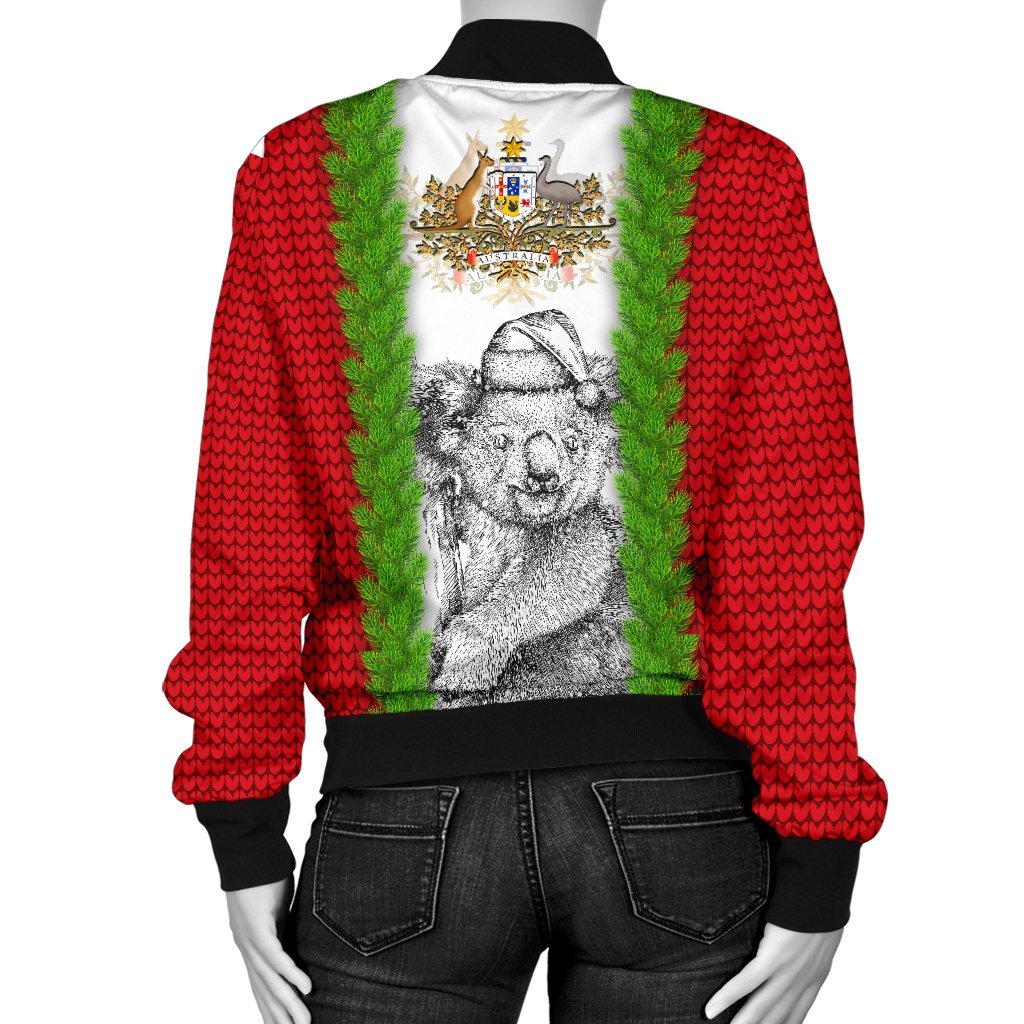 (Custom) Australia Christmas Women Bomber Jacket - Merry Christmas Koala