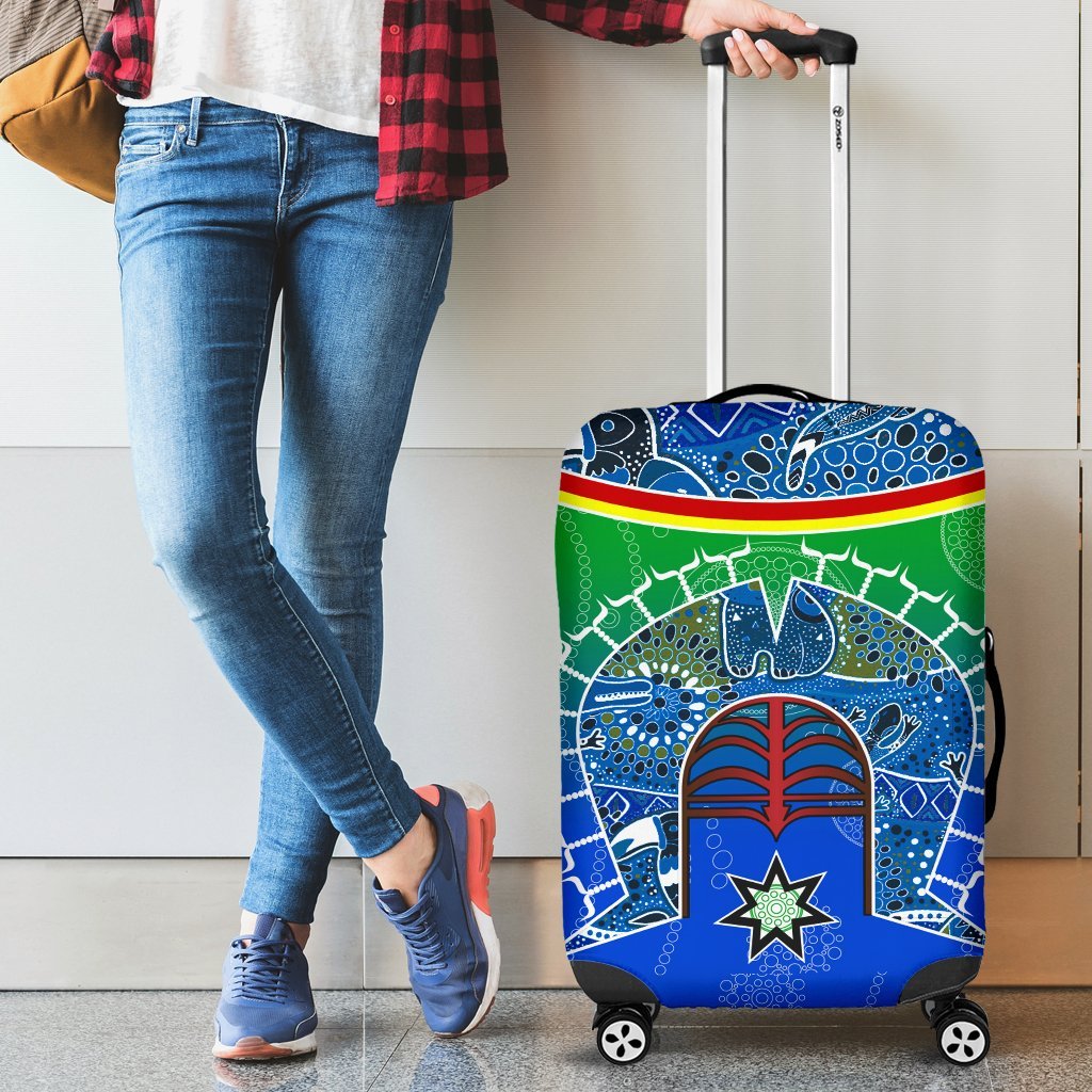 Luggage Covers - Torres Strait Symbol With Aboriginal Patterns