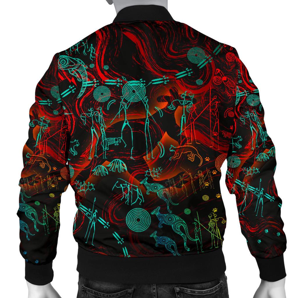 Men Bomber Jacket, Kangaroo Adults Indigenous Art