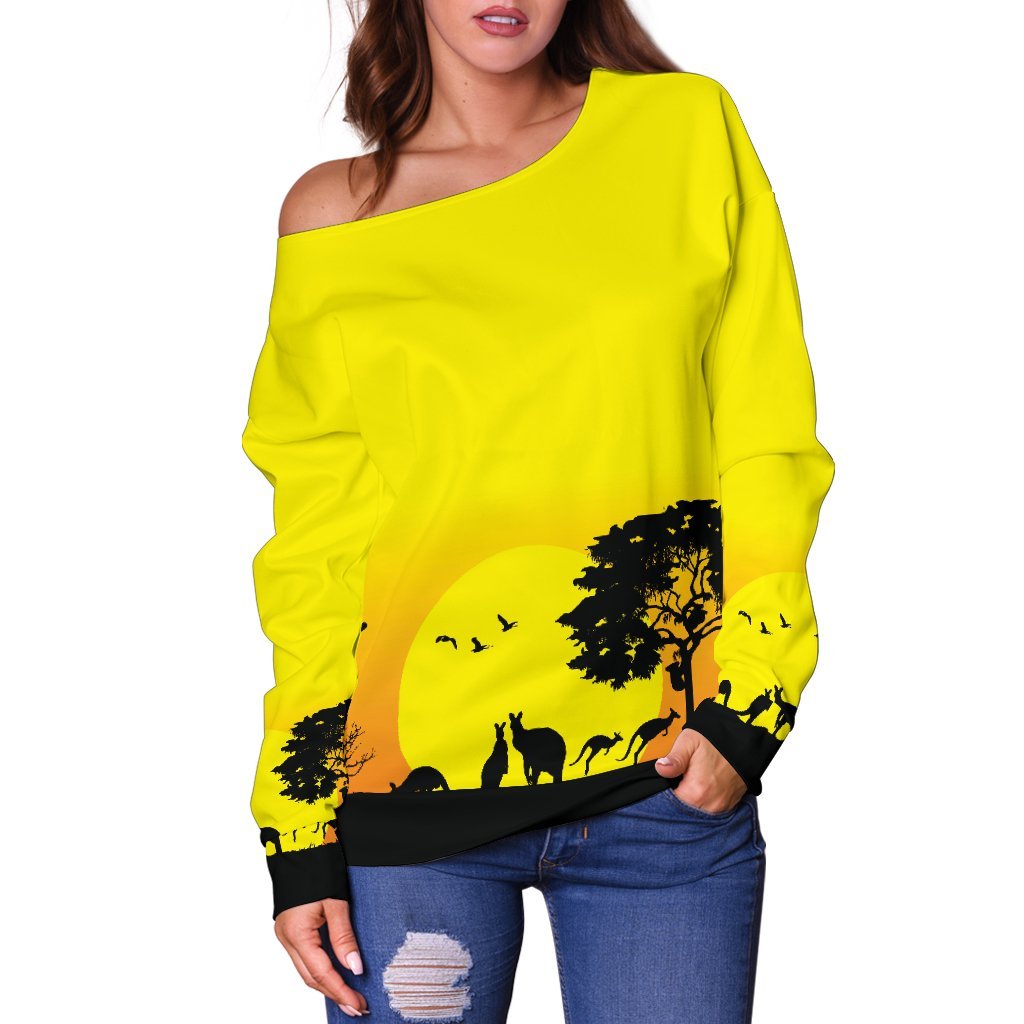 Off Shoulder Sweaters - Sunset Australia View