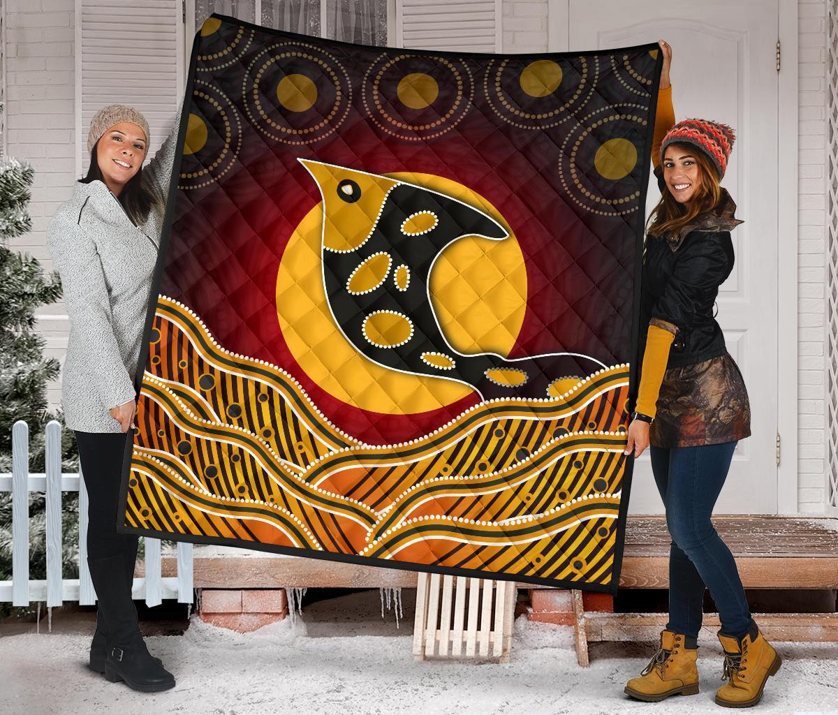 Premium Quilt - Aboriginal Dot Patterns Fish