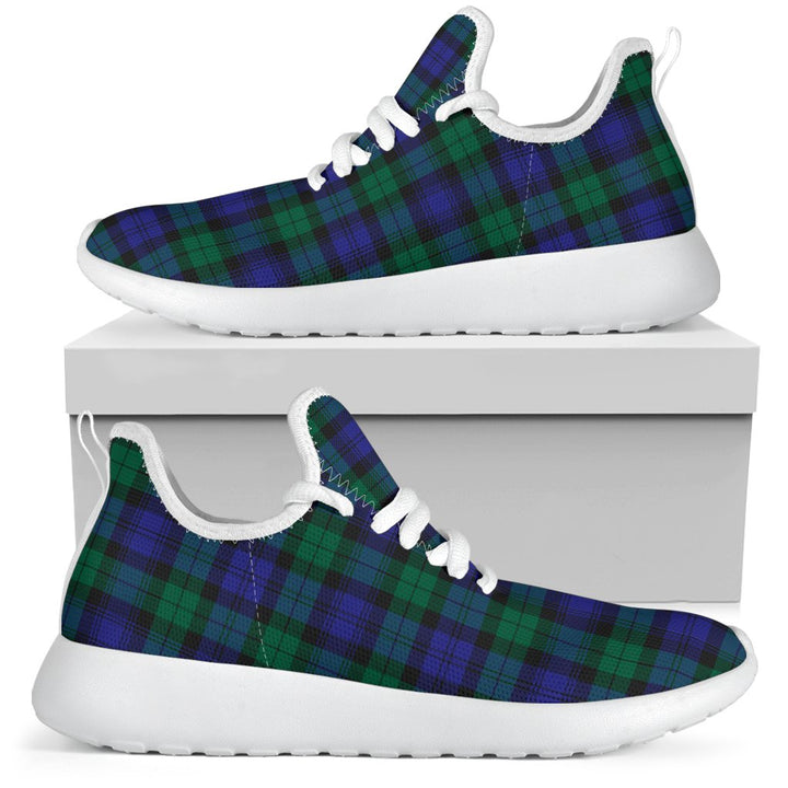 Blackwatch Modern Tartan Plaid Mesh Knit Sneakers