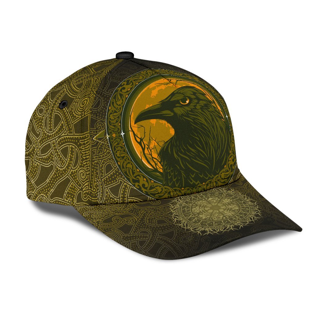 Viking Classic Cap Ethnic Odin Raven Gold