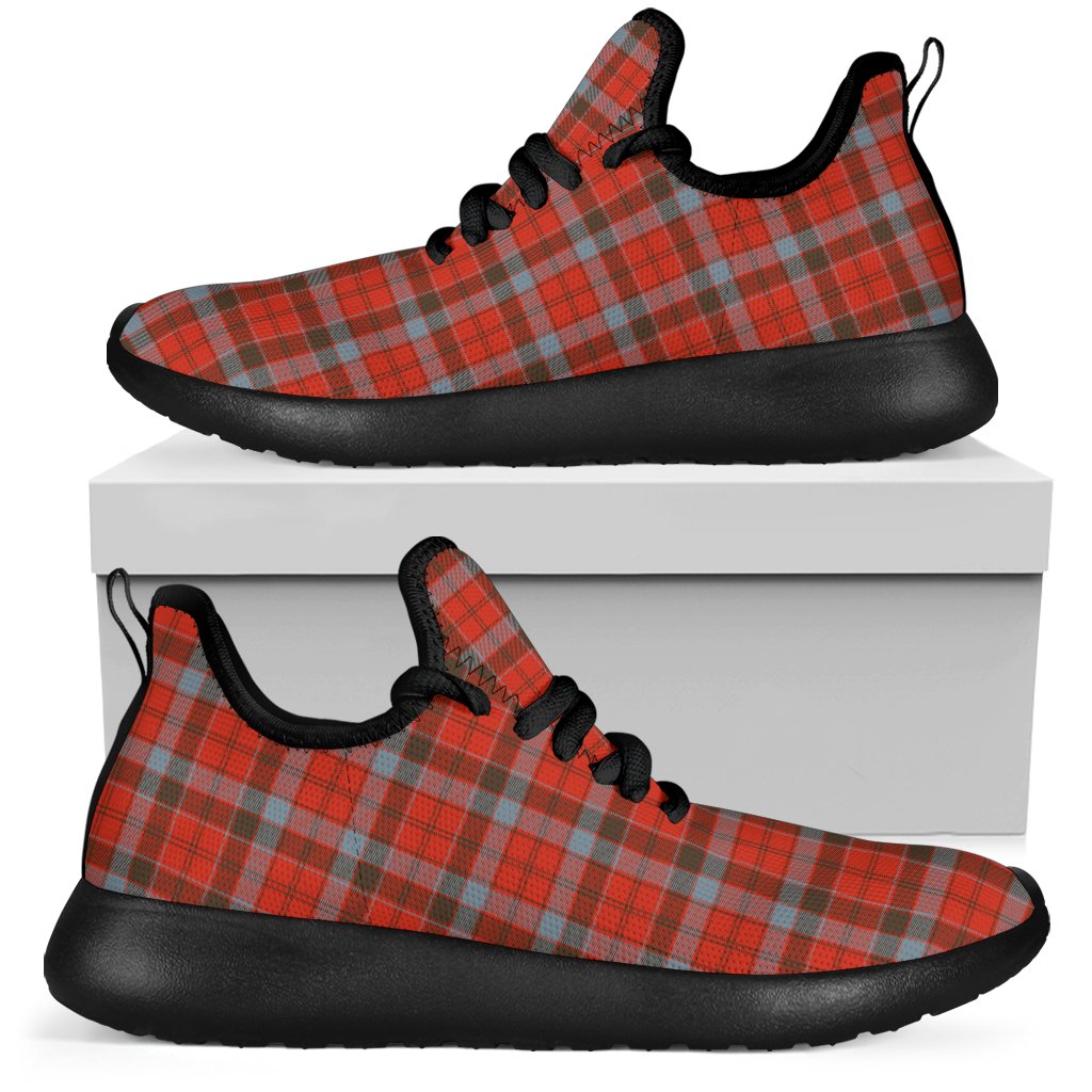 Robertson Weathered Tartan Plaid Mesh Knit Sneakers