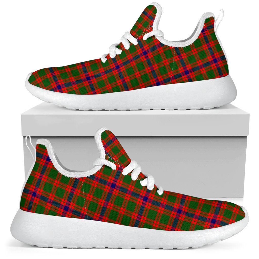 Skene Modern Tartan Plaid Mesh Knit Sneakers