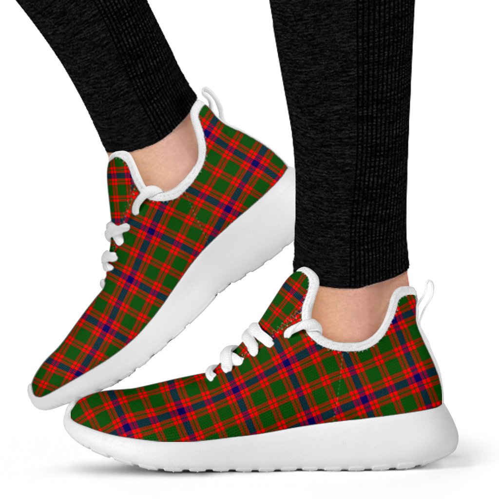 Skene Modern Tartan Plaid Mesh Knit Sneakers