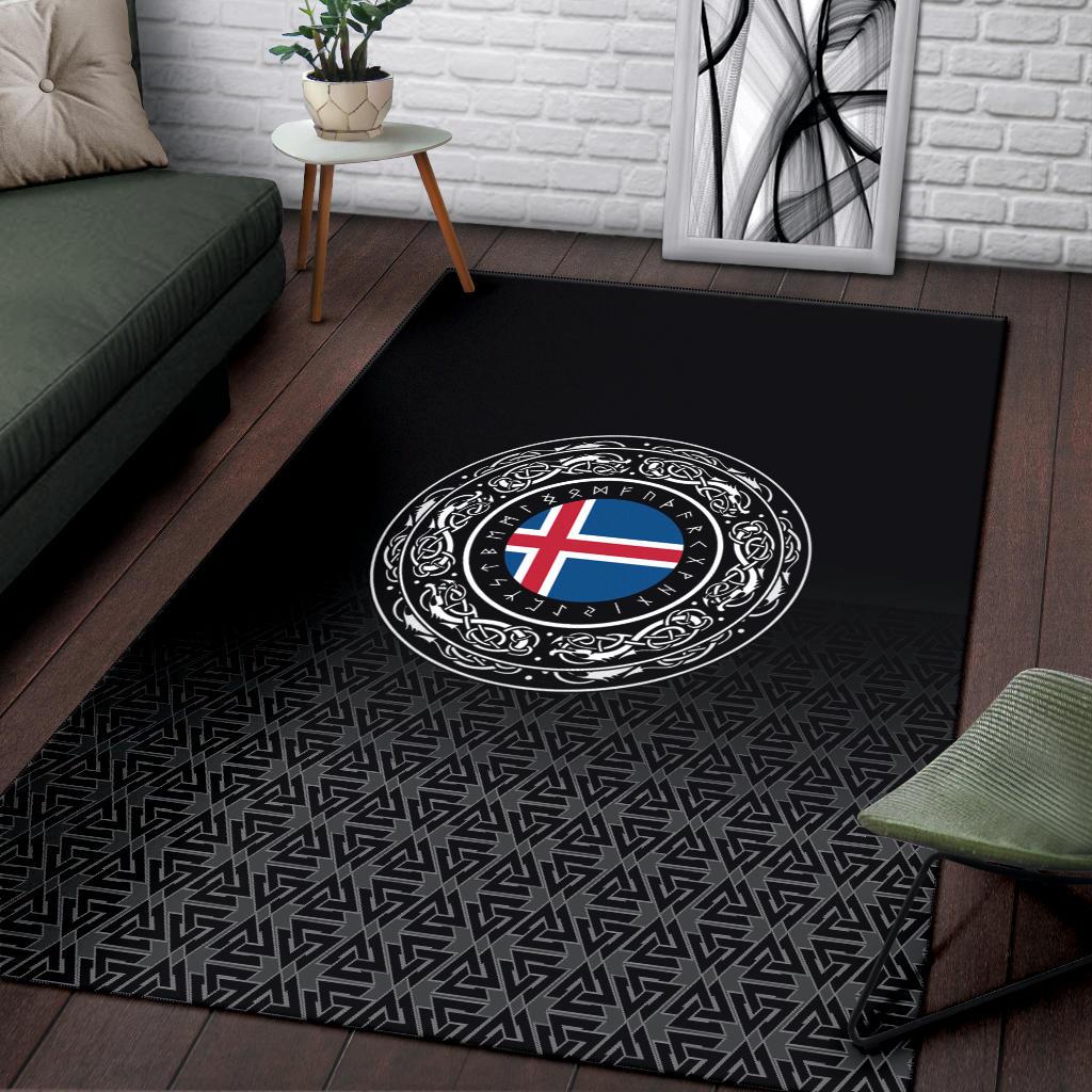 Viking Area Rug - Iceland Coat Of Arms