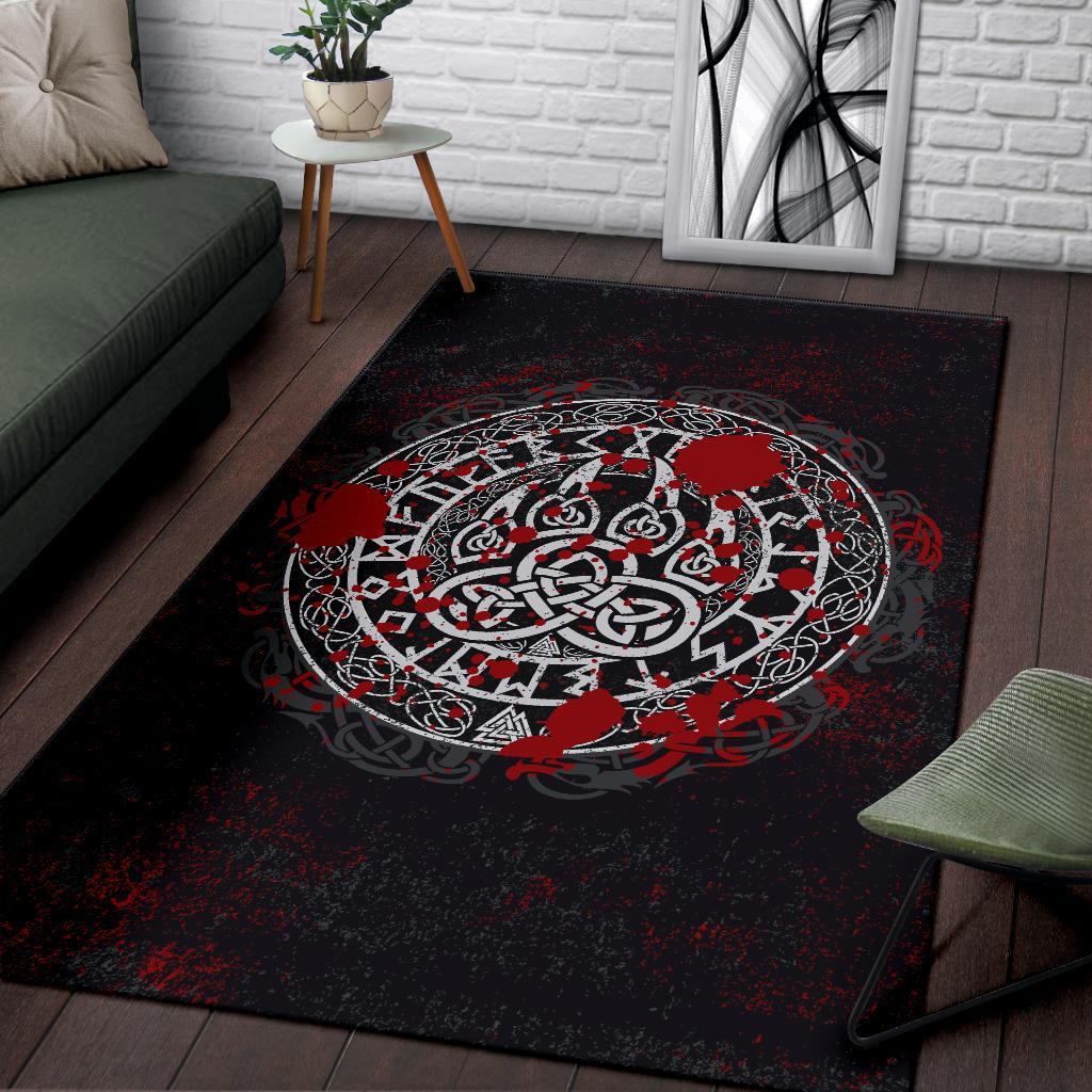 Viking Area Rug Viking Bear Claws Blood Tattoo