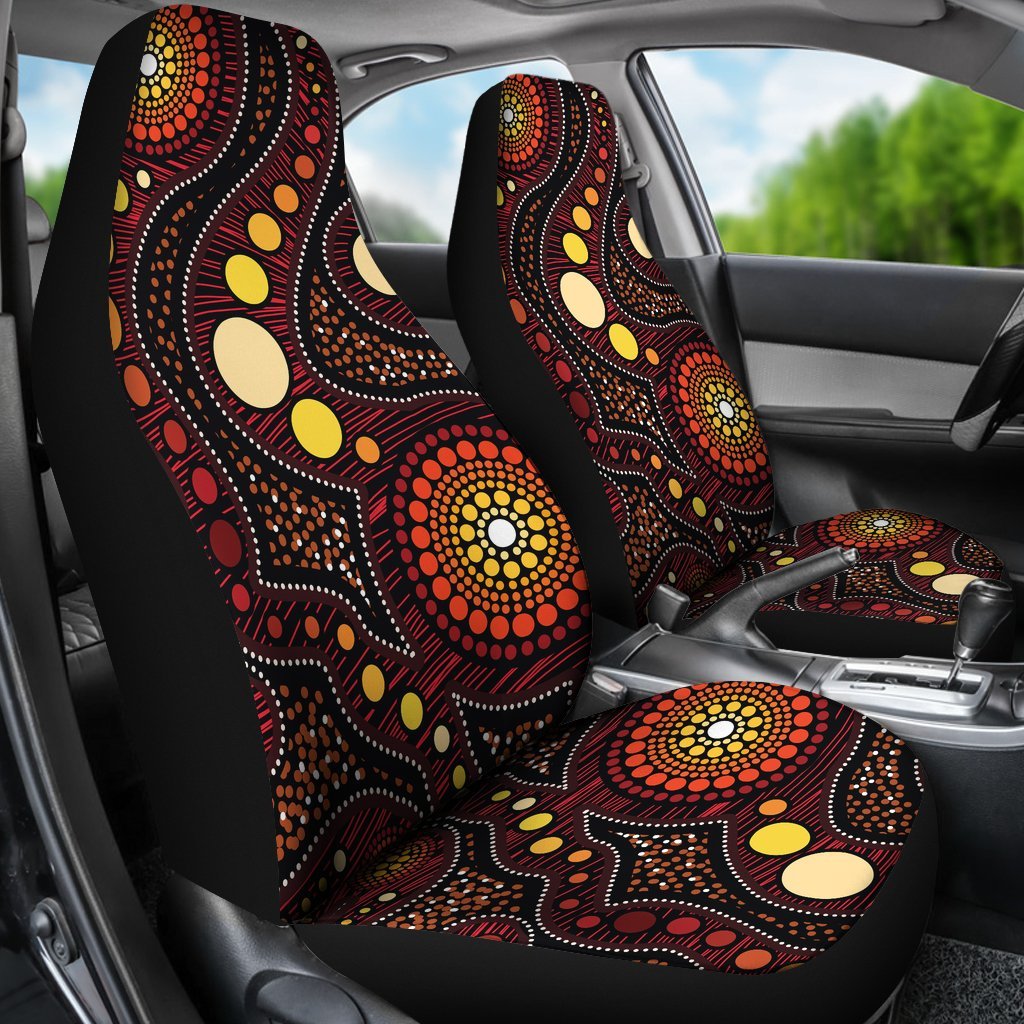 Aboriginal Car Seat Cover - Aboriginal Art Ver01
