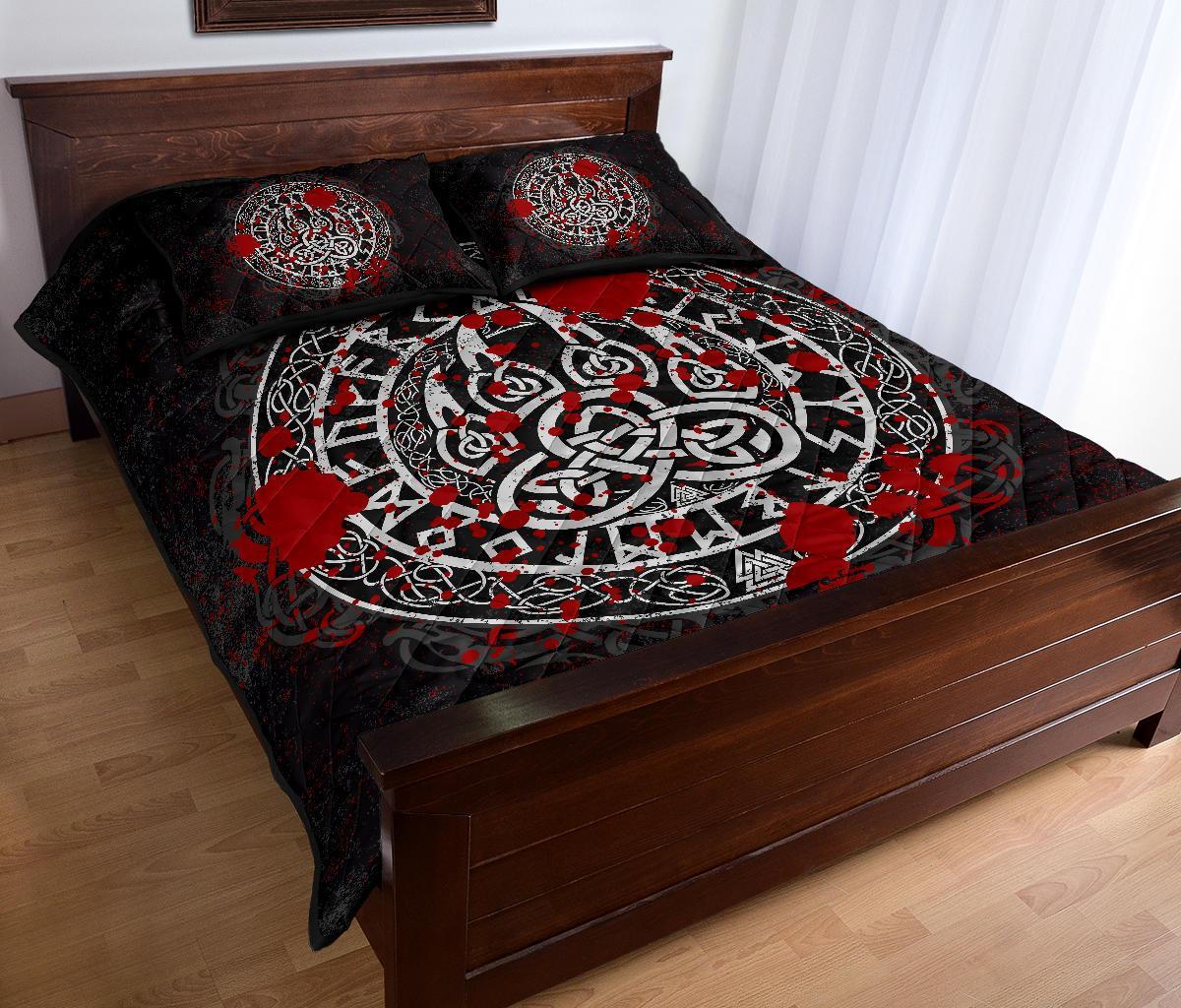 Viking Quilt Bedding Set Viking Bear Claws Blood Tattoo