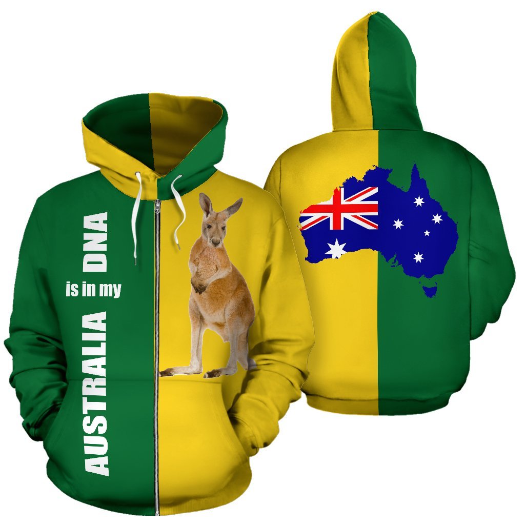 Zip Hoodie - Kangaroo Hoodie Aus Flag Is In My DNA