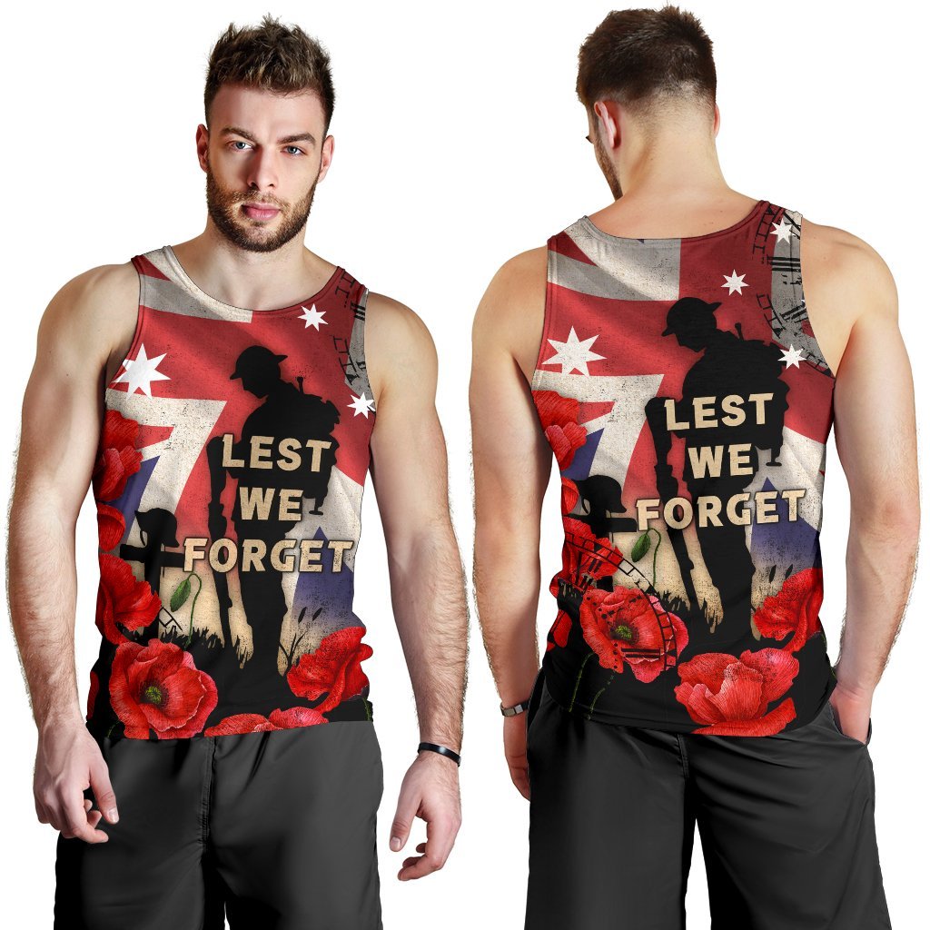 Anzac Men's Tank Top - A Day We Will Never Forget