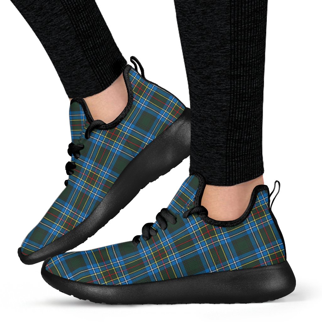 Cockburn Modern Tartan Plaid Mesh Knit Sneakers