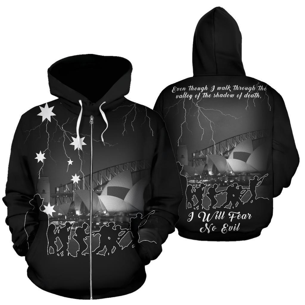 Zip Hoodie - Anzac Day Zipper Hoodie Lest We Forget Unisex