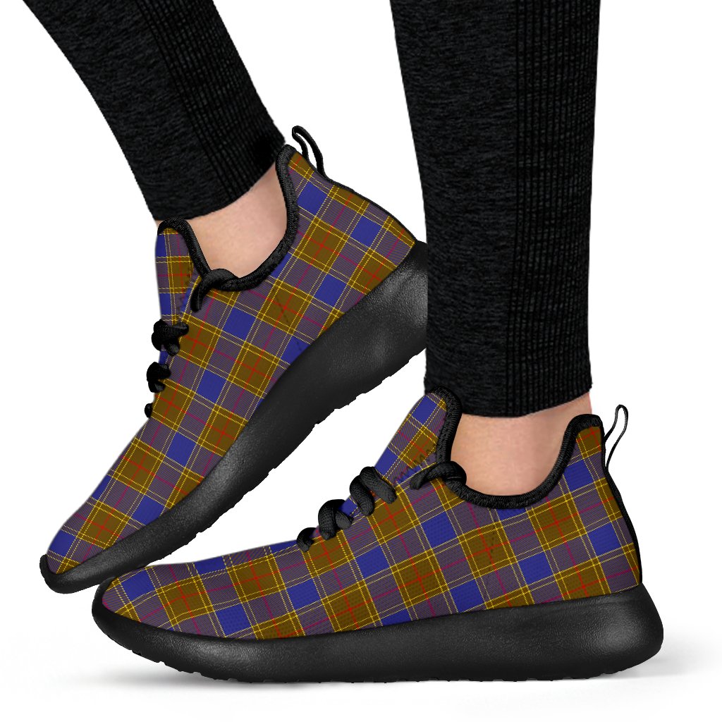 Balfour Modern Tartan Plaid Mesh Knit Sneakers