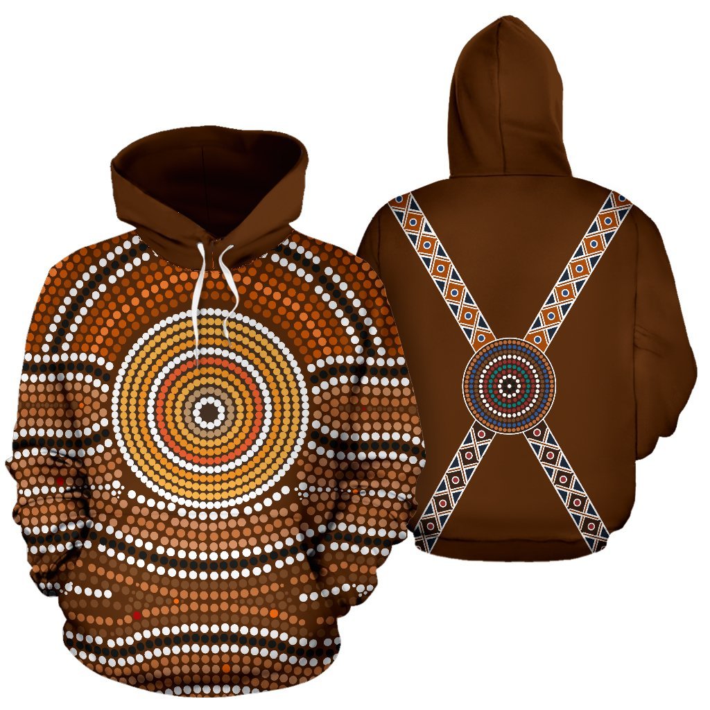 Hoodie - Aboriginal Dot Painting Hoodie Ver01