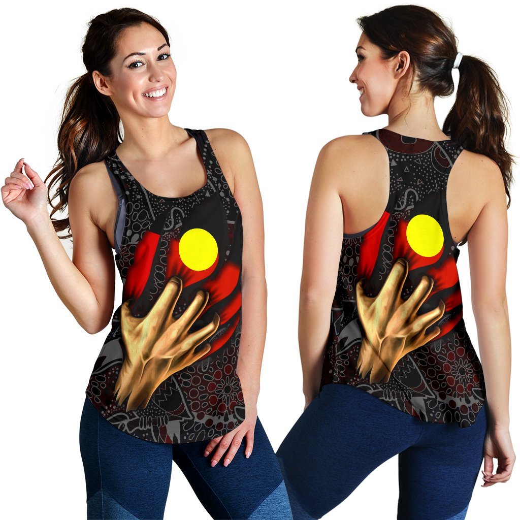 Aboriginal Women's Racerback Tank - Aboriginal Blood In Me