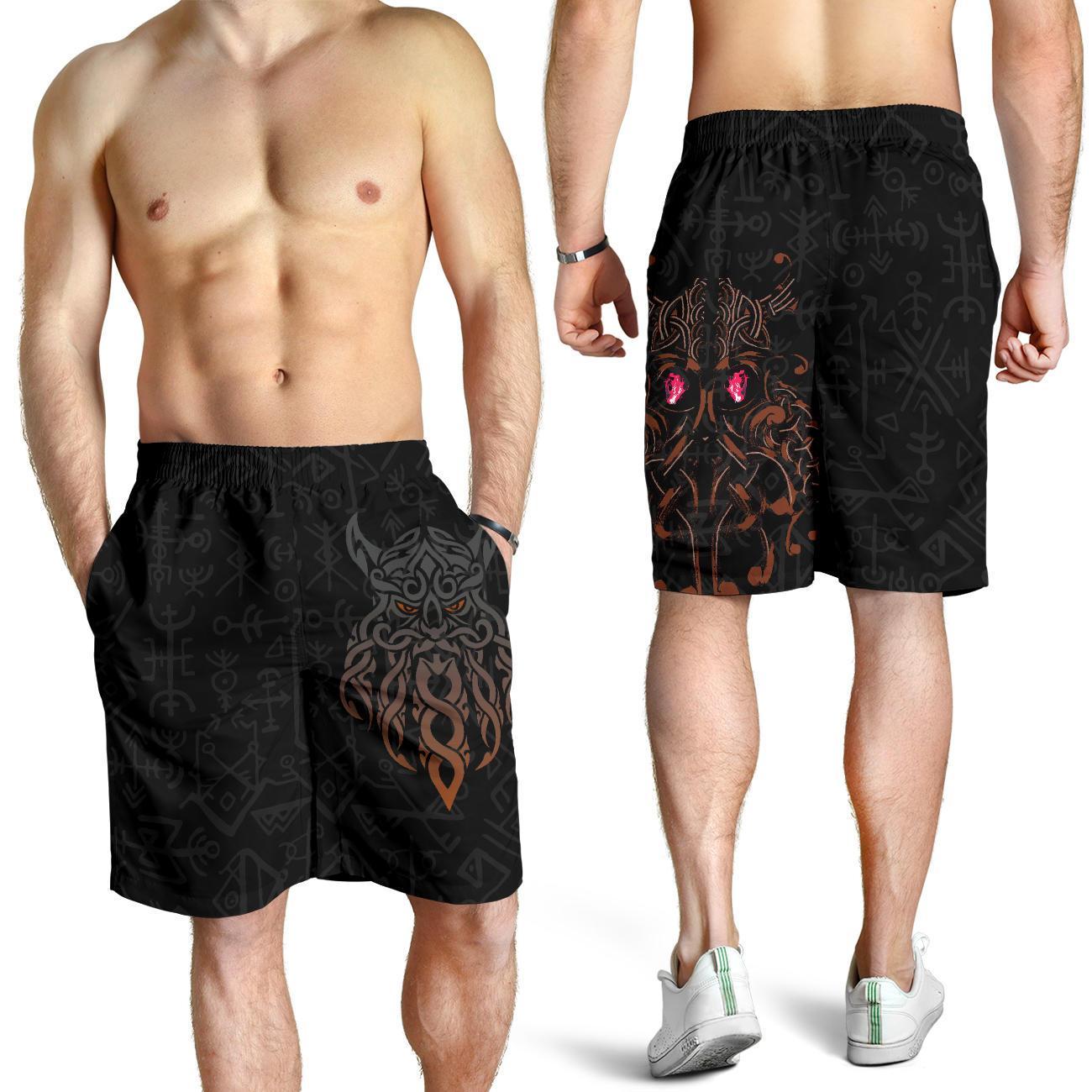 Viking Men's Short Odin God Futhark Tattoo Special