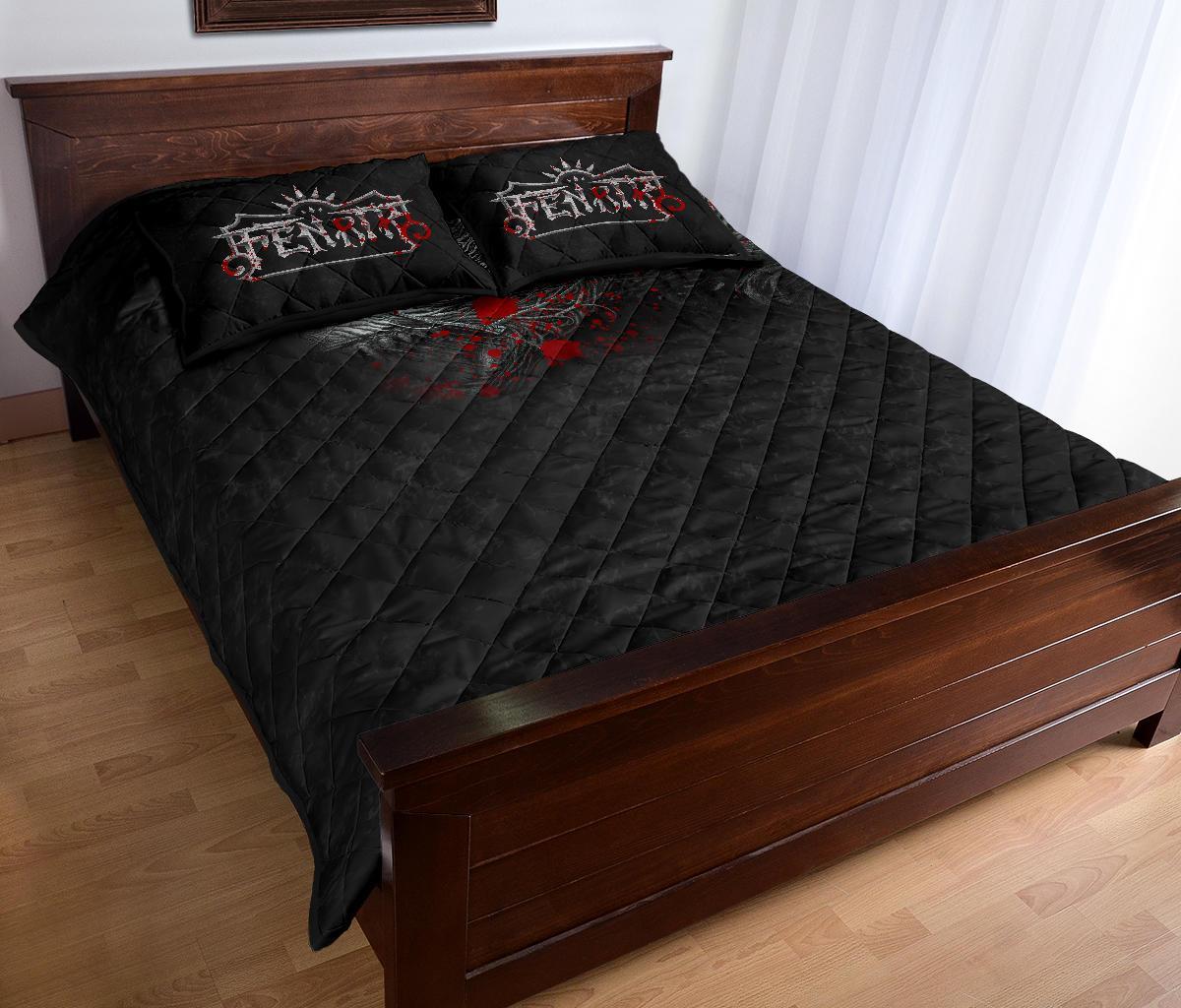 Viking Quilt Bedding Set Fenrir Blood