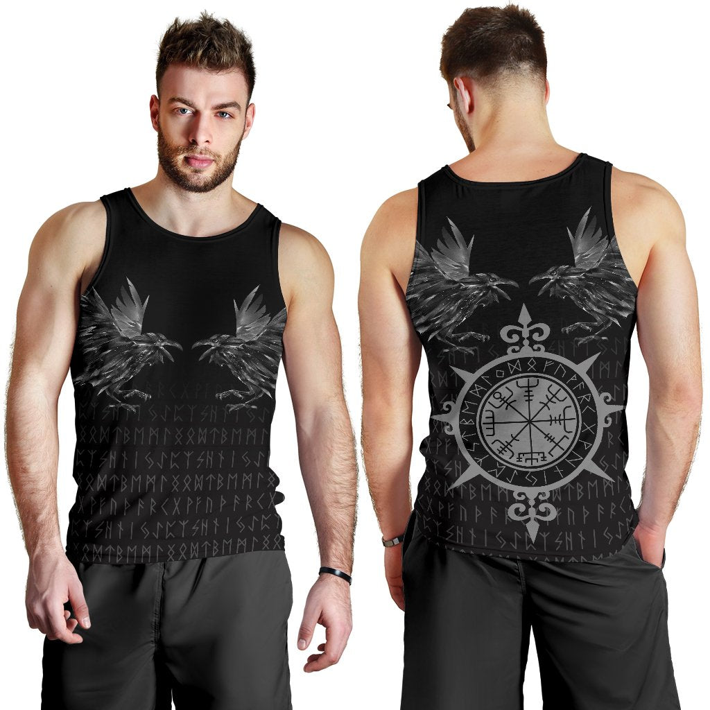 Viking Men's Tank Top Odin Huginn and Muninn Rune