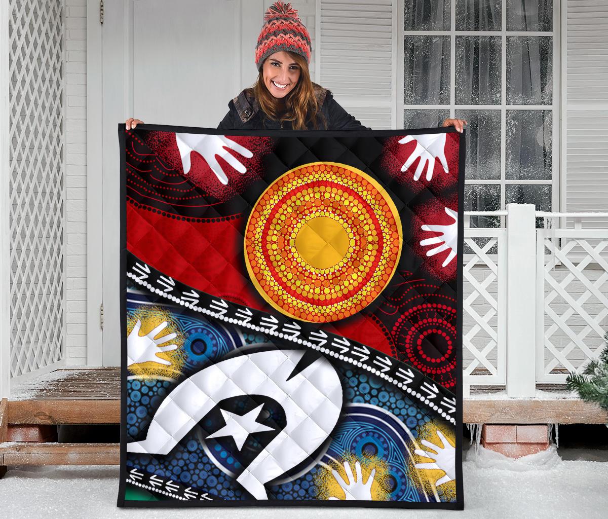 Premium Quilt - Australian NAIDOC Aboriginal and Torres Strait Islands Flags