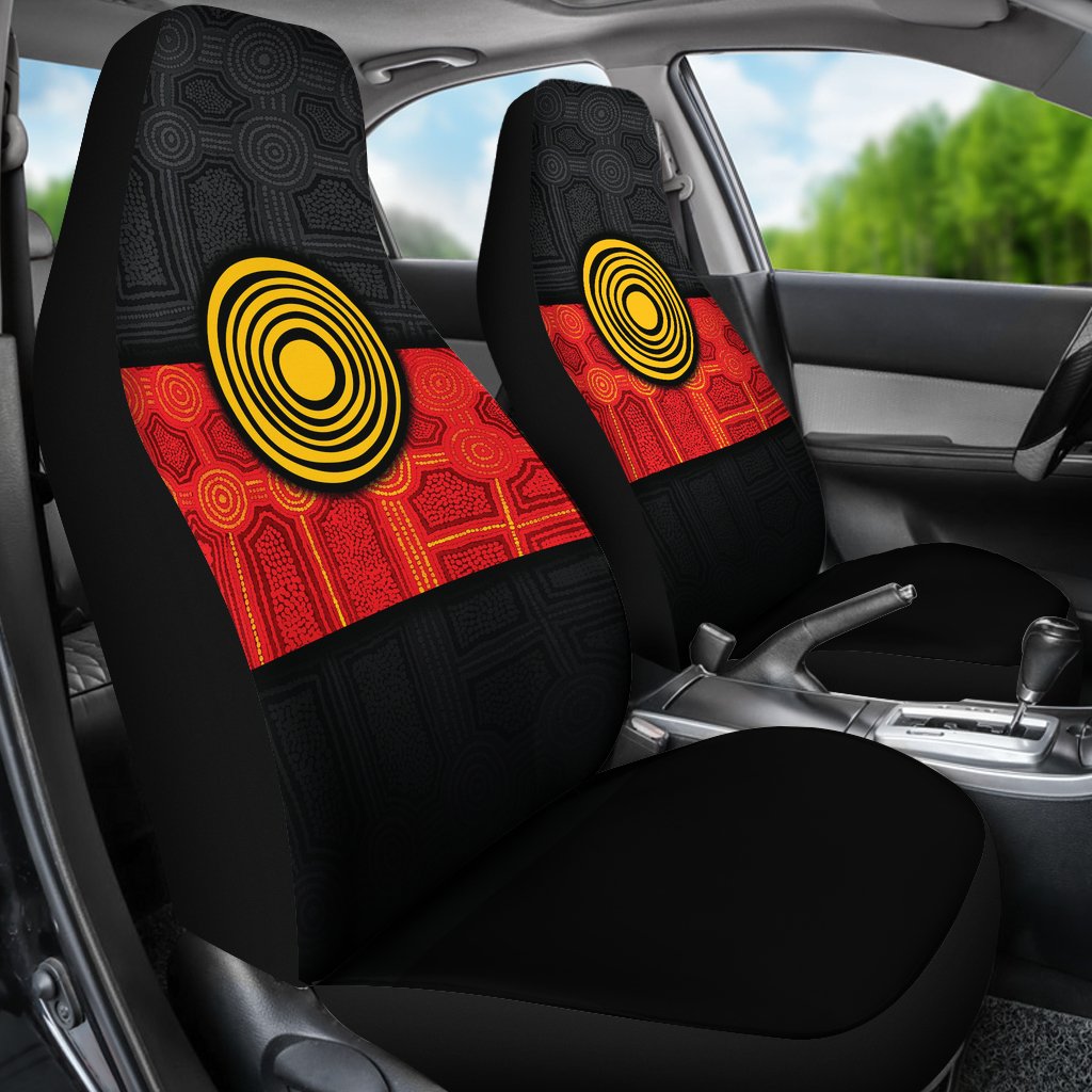 Aboriginal Car Seat Cover - Aussie Indigenous Flag