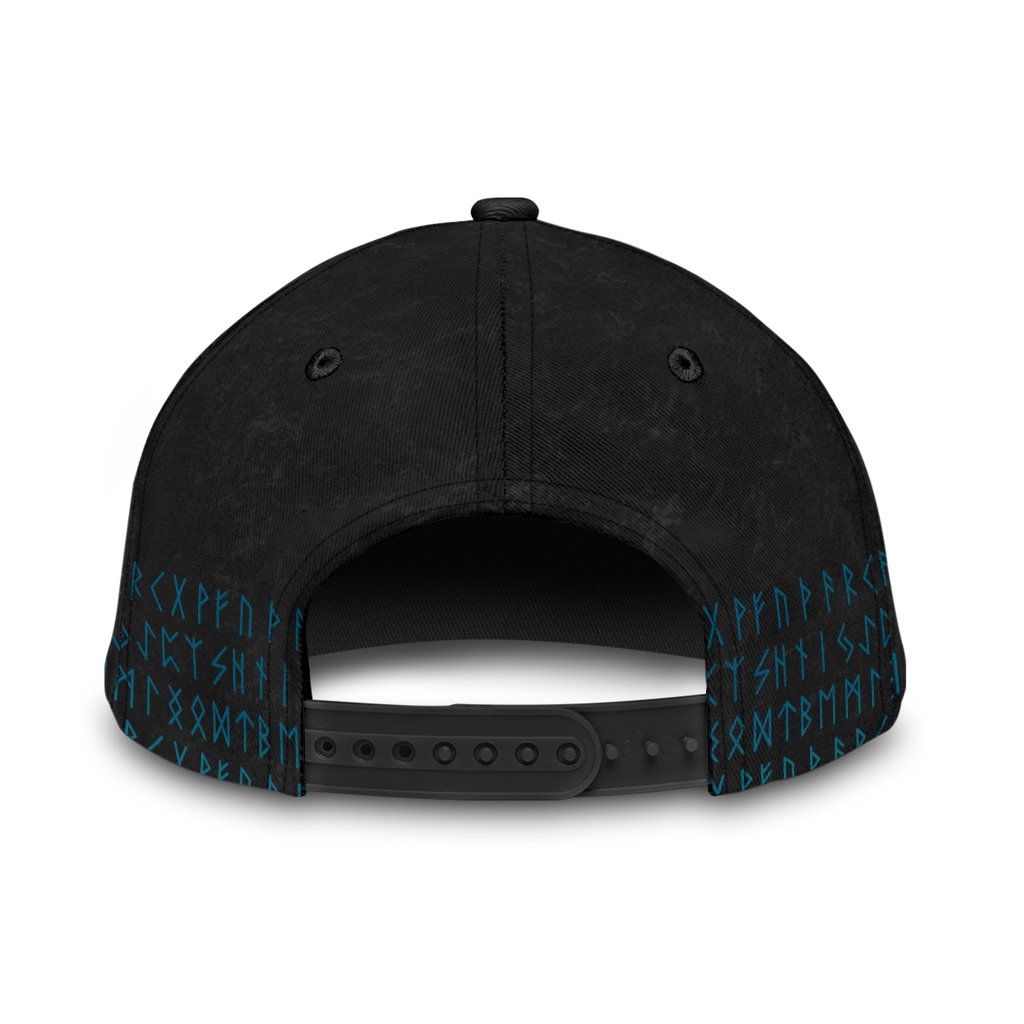 Viking Style Classic Cap - Fenrir Wolf Cyan