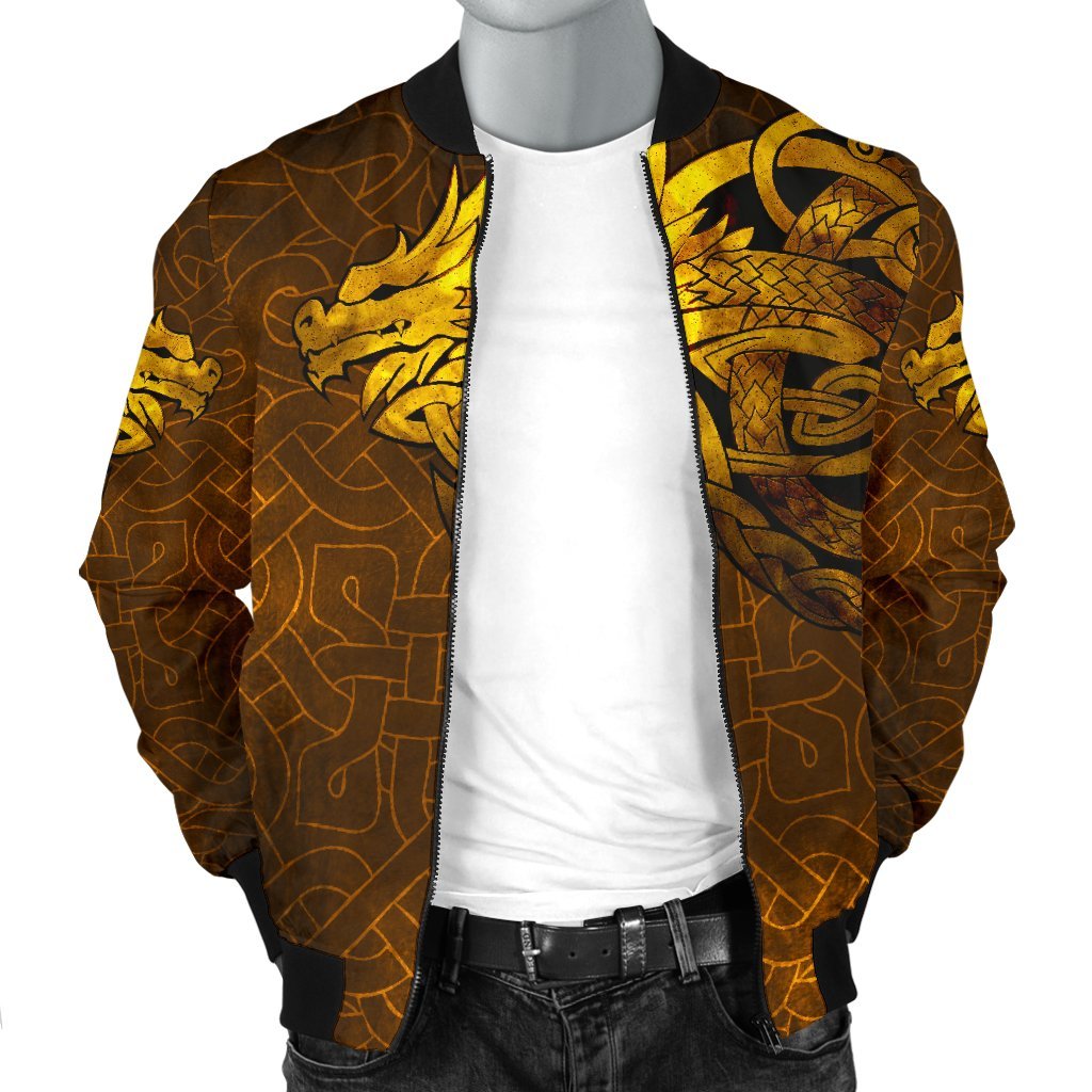 Viking Bomber Jacket Celtic Dragon Tattoo