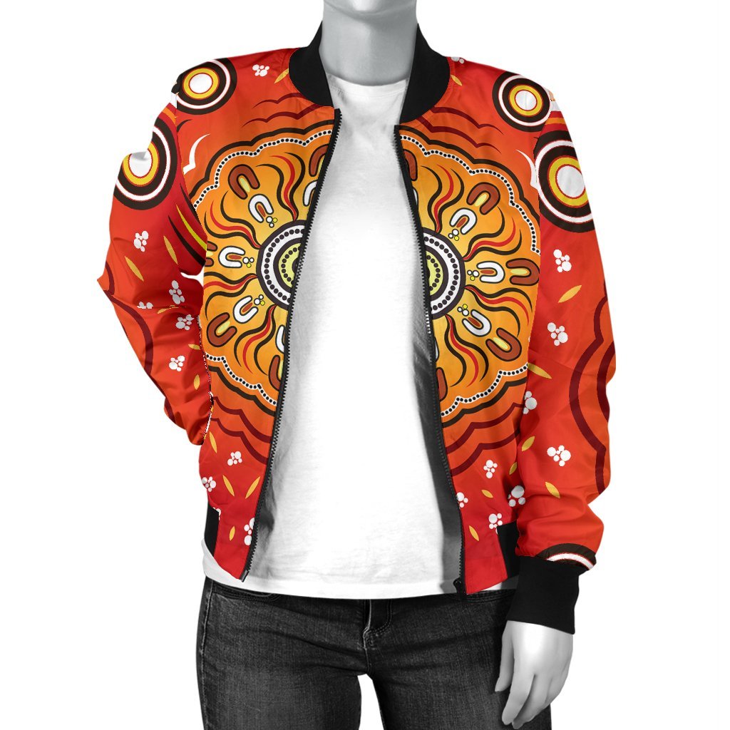Aboriginal Bomber Jacket - Indigenous Art Patterns Ver01